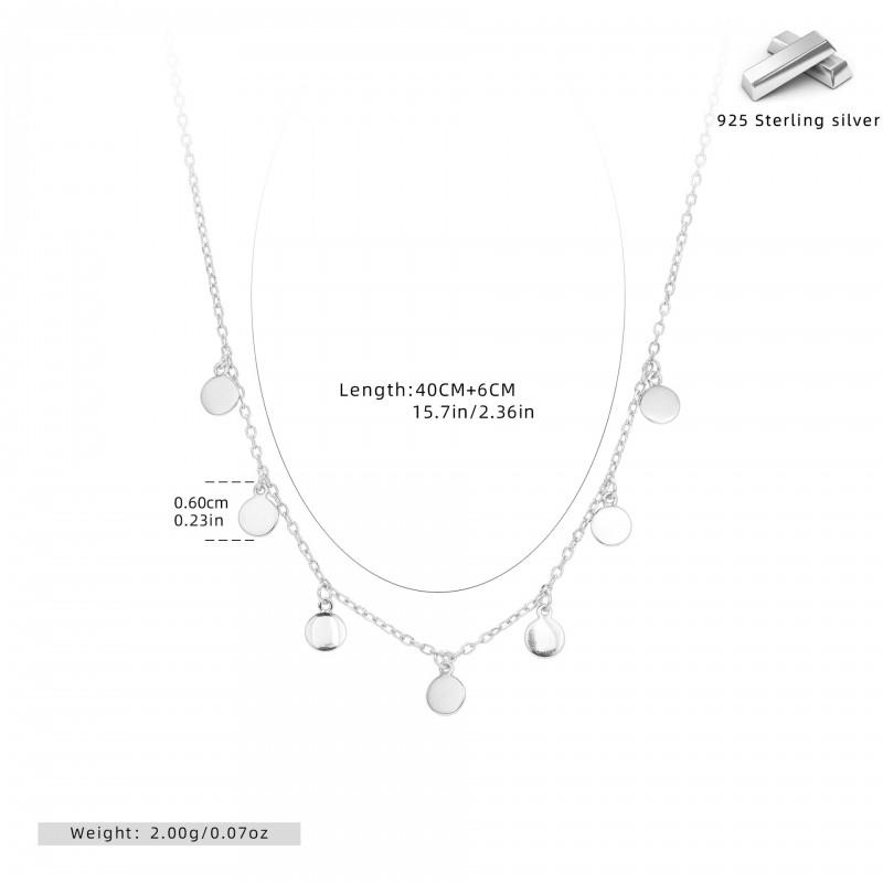 Minimalist Smooth Circle Choker Necklace Versatile High-end Cool Style Women