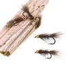 4PCS/6PCS Brass Beadhead Squirrel Hair Nymph Natural Gray Fly Artificial Insect Baits Trout Grayling Perch Fishing Lures