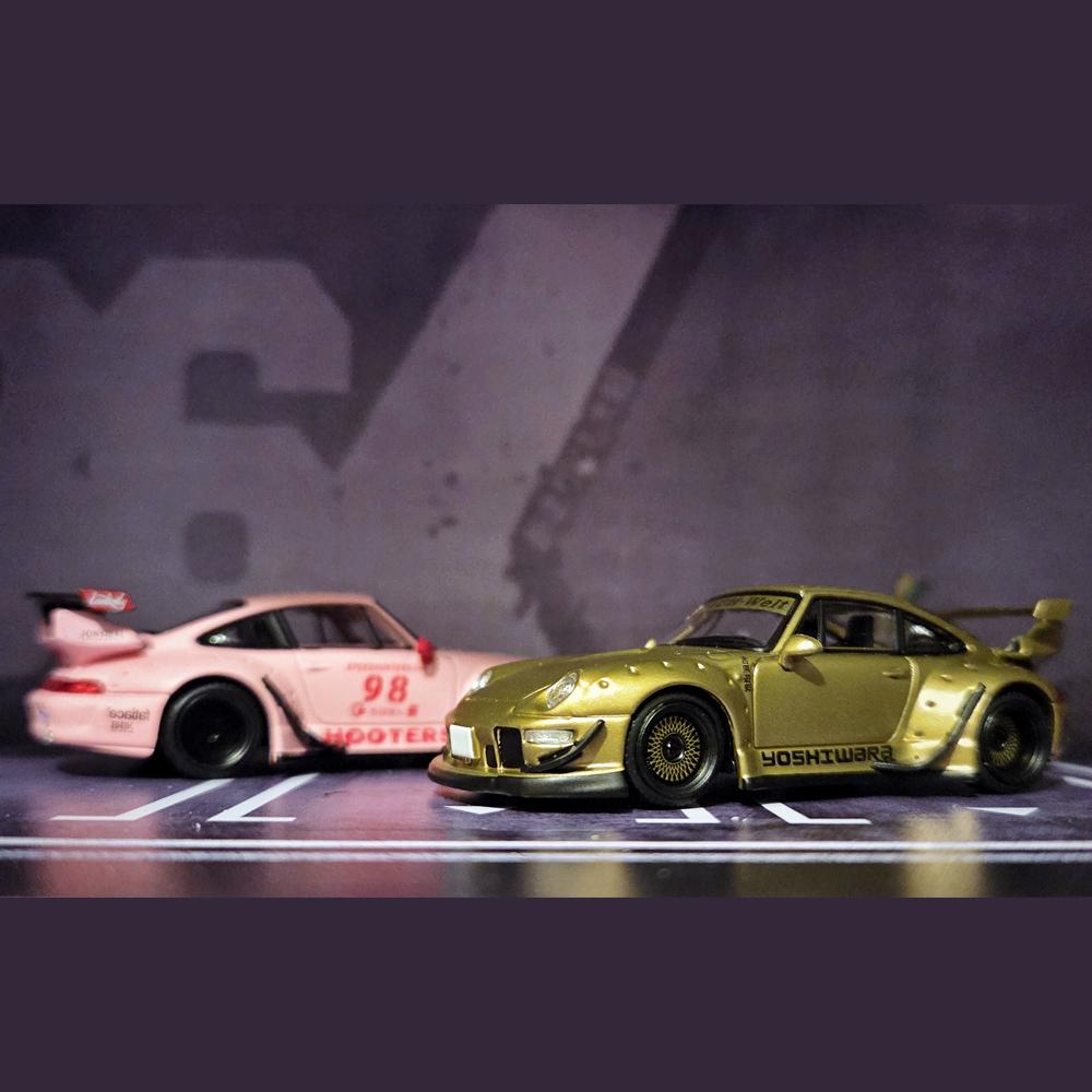 1/64 RWB 993&Hooters Литая модель автомобиля Сплав Транспортные средства Игрушки Подарки для Подростков Взрослых Хобби Коллекция