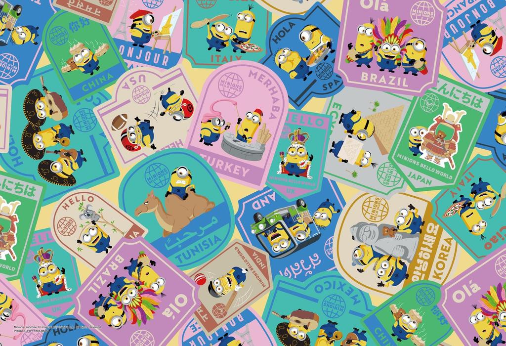 Yanoman в Jigsaw Minions Bellow World Сервис запроса деталей и пазл (Сделано в Японии) Пазл из 300 деталей (26x38см) 03-957. Включает открытку,
