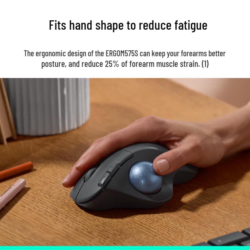 Logitech ERGO M575 Wireless Ergonomic Trackball Mouse