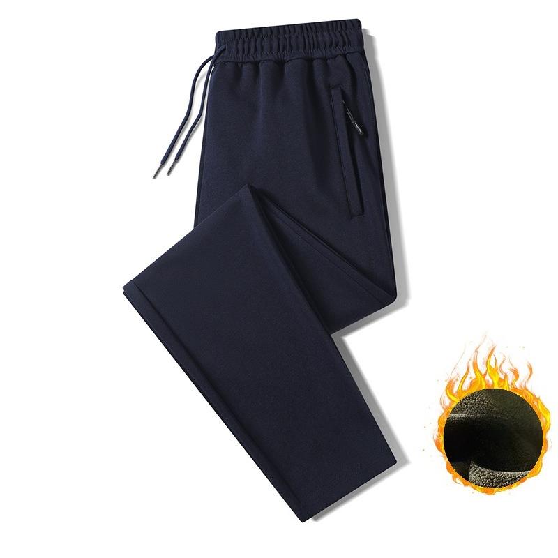 Мужские спортивные штаны больших размеров Весенне-осенние брюки Универсальные повседневные брюки для мужчин Теплые мужские длинные брюки