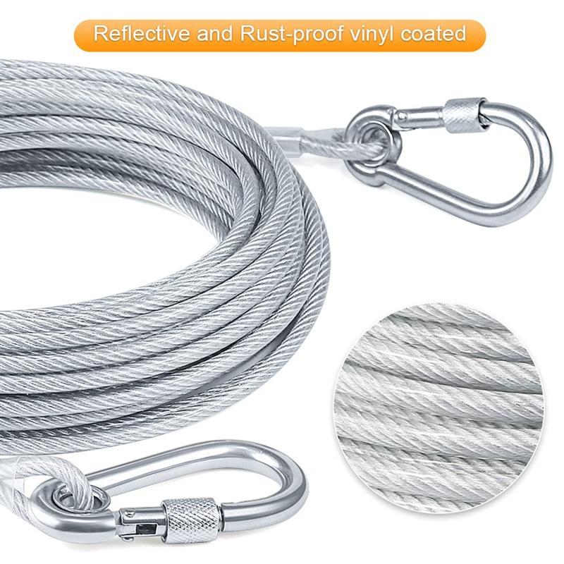 3M-15M Stainless Steel Clothesline, Portable Windproof Indoor/Outdoor Clothes Drying Camping Supplies Clothes Line