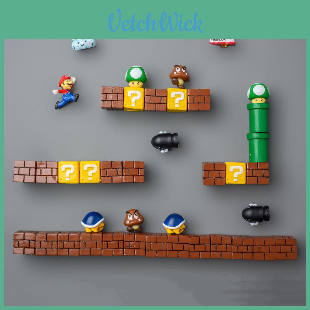 3D Наклейки на холодильник Супер Марио для DIY украшения дома