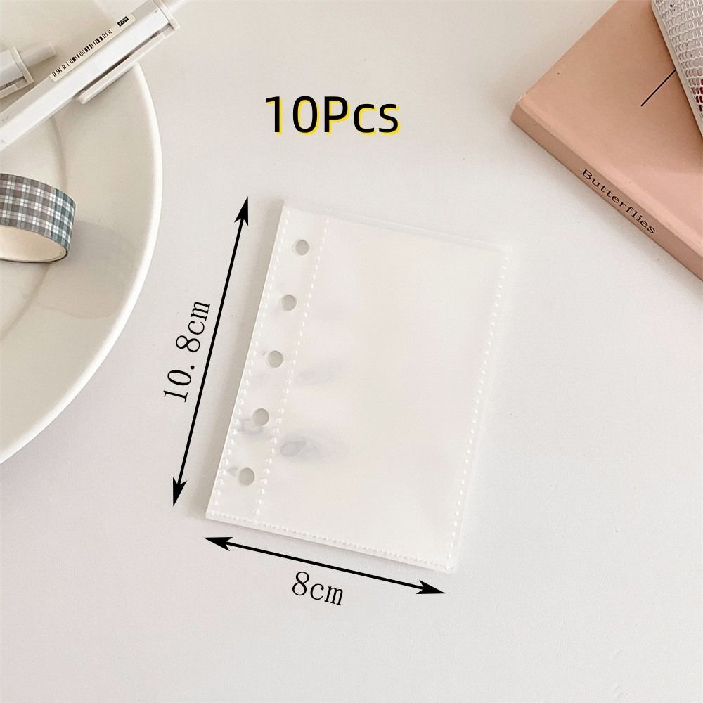 Double Buckle Photo Card Holder Cartoon M5 Pocket Notebook Kawaii Transparent Binder