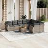 VidaXL Garden Lounge Set with Cushions 10 Pcs, Patio Sofas, Patio Furniture Set, Outdoor Furniture, Grey 3257495