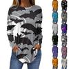 Tee Shirts For Women Fall Casual Long Sleeve Shirts Sweatshirt Vintage Graphic Printing Top Pullover Halloween