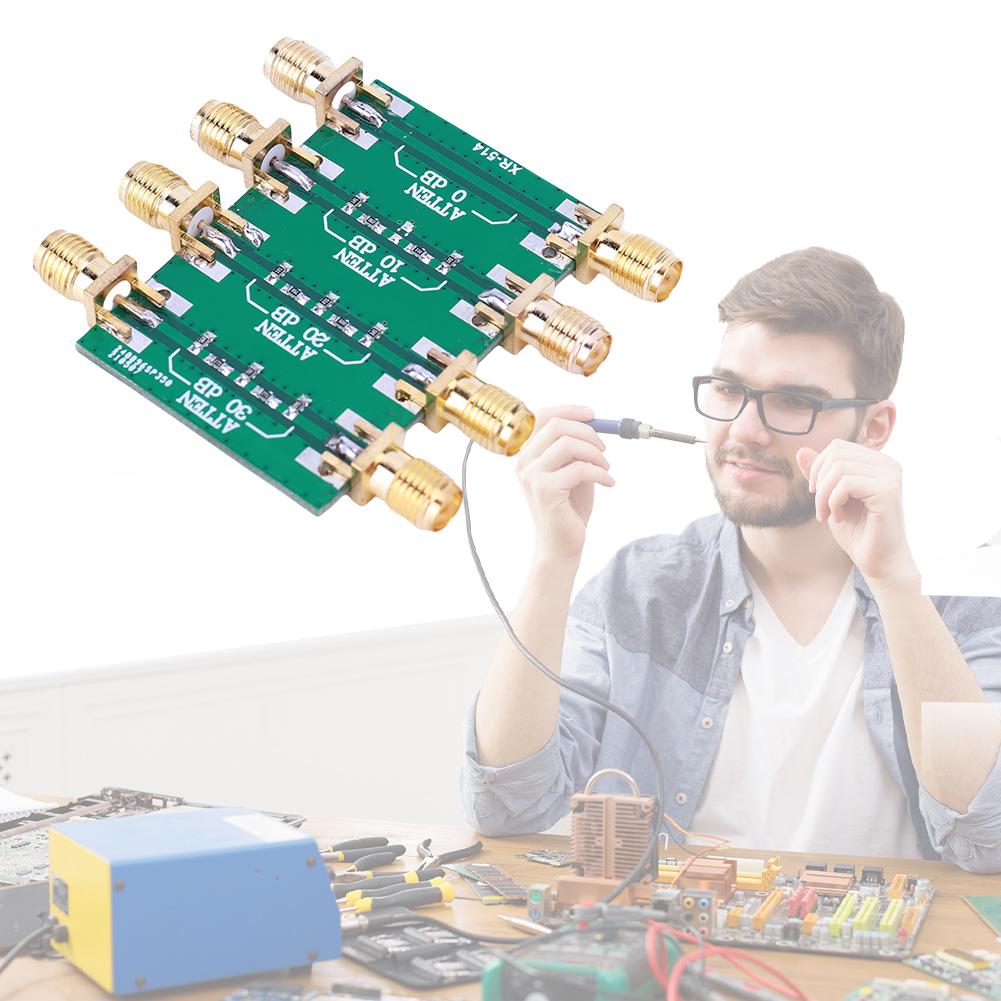 SMA Double Female Head RF Fixed Attenuator DC-4.0GHz Radio Frequency Fixed Attenuator Module Board 200mW 0dB 10dB 20dB 30dB