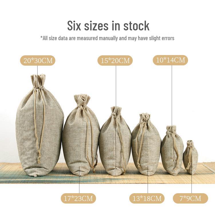 Jewelry Storage Drawstring Christmas Gift Bags - Imitation Linen Sachet Incense Bags