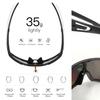 Queshark Cycling Glasses Polarized Sports Sunglasses Men Women with 3 Interchangeable Lens Anti-UV400 Bike Eyewear