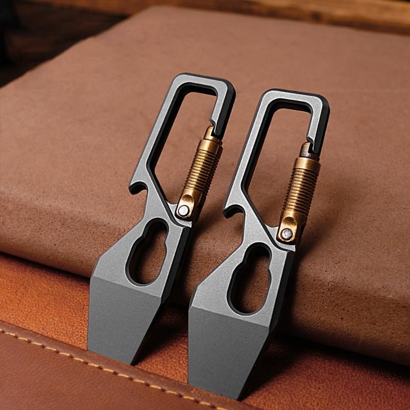 Многофункциональная поясная быстросъемная пряжка-карабин для ключей, крючок для ключей, зажим-карабин, брелок из титанового сплава, пряжка для ключей
