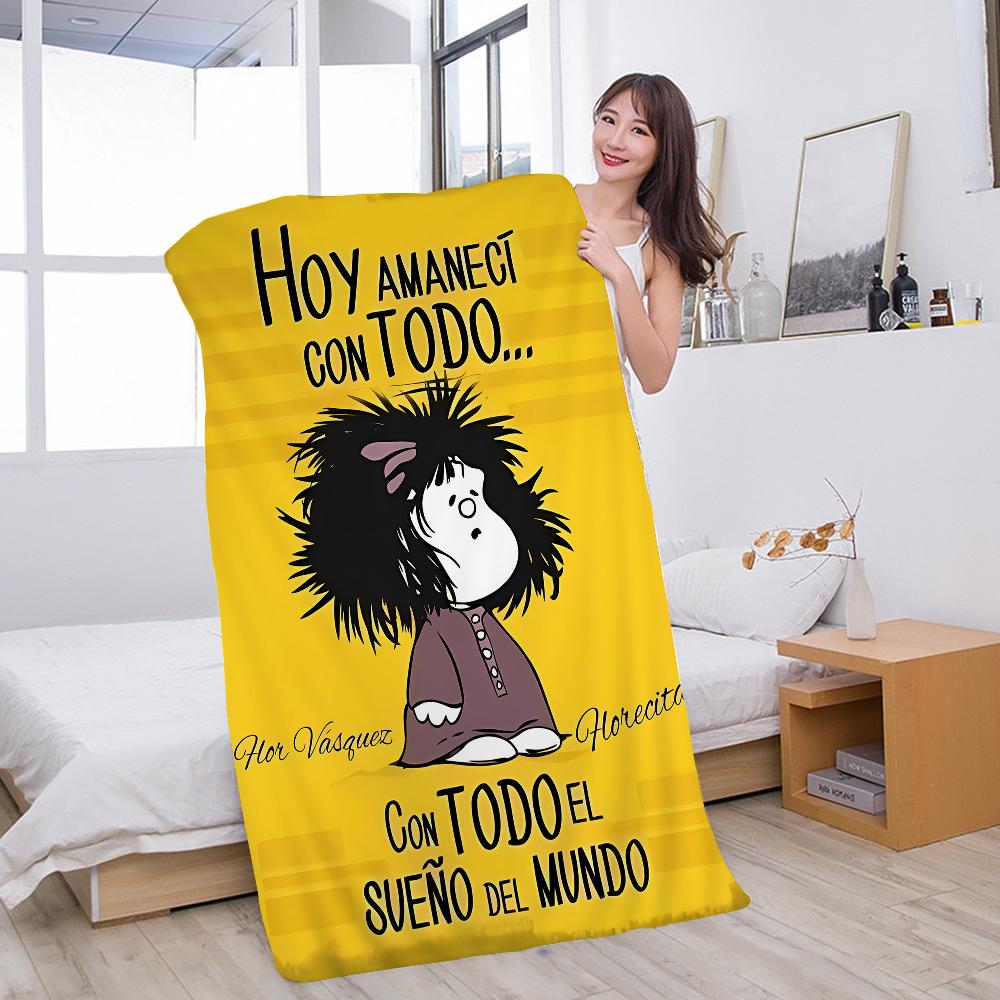 Cartoon M-Mafalda Microfiber Beach Towel Absorbent Quick dry Soft Yoga Swimming Resort Mountain Climbing Towel