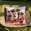 Cute Watercolor Pet Dog Cushion Cover Soft Reversible Durable Pillow Cover MultiScene Use for Home Car Daily Comfort