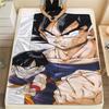 Фланелевое одеяло с принтом персонажей Dragon Ball, Высококачественное, Удобное для всех сезонов, Декор для дома, Тепло и уют, Идеально для рождественских подарков