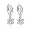 New 925 Sterling Silver Flower Piercing Stud Earring For Women Girls Party Jewelry Pendientes Accessories Eh1263