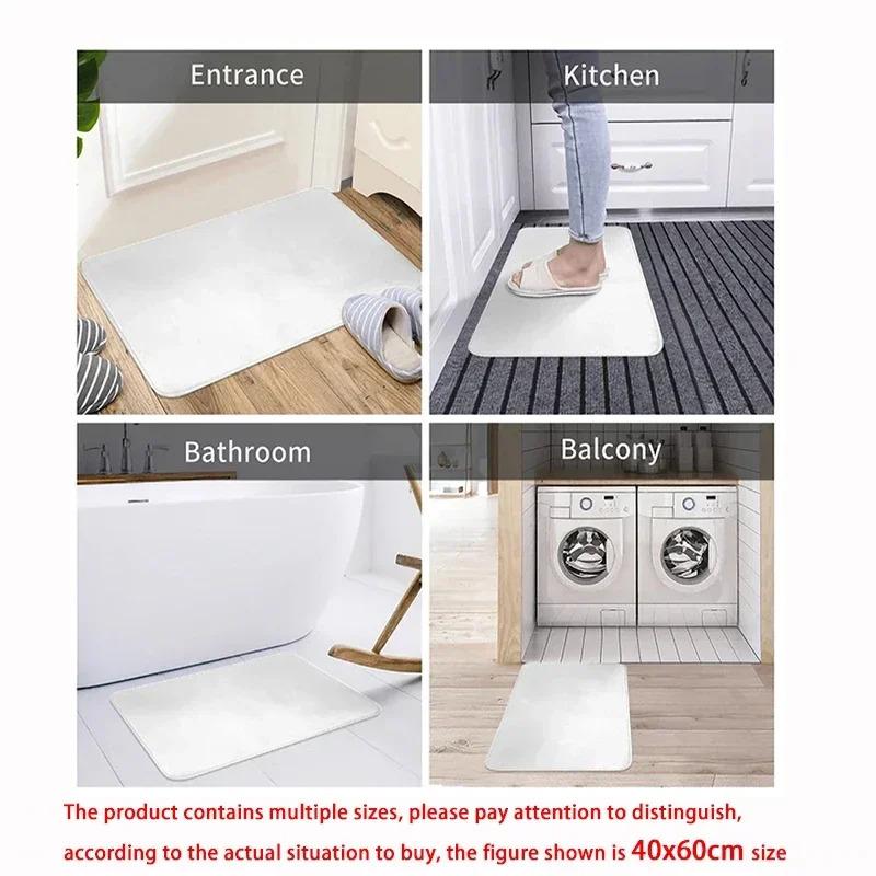Forest-Style Fox Entrance Doormat Non Slip Stain Resistant Foot Mat Home Entrance Cartoon Rug Home Decoration
