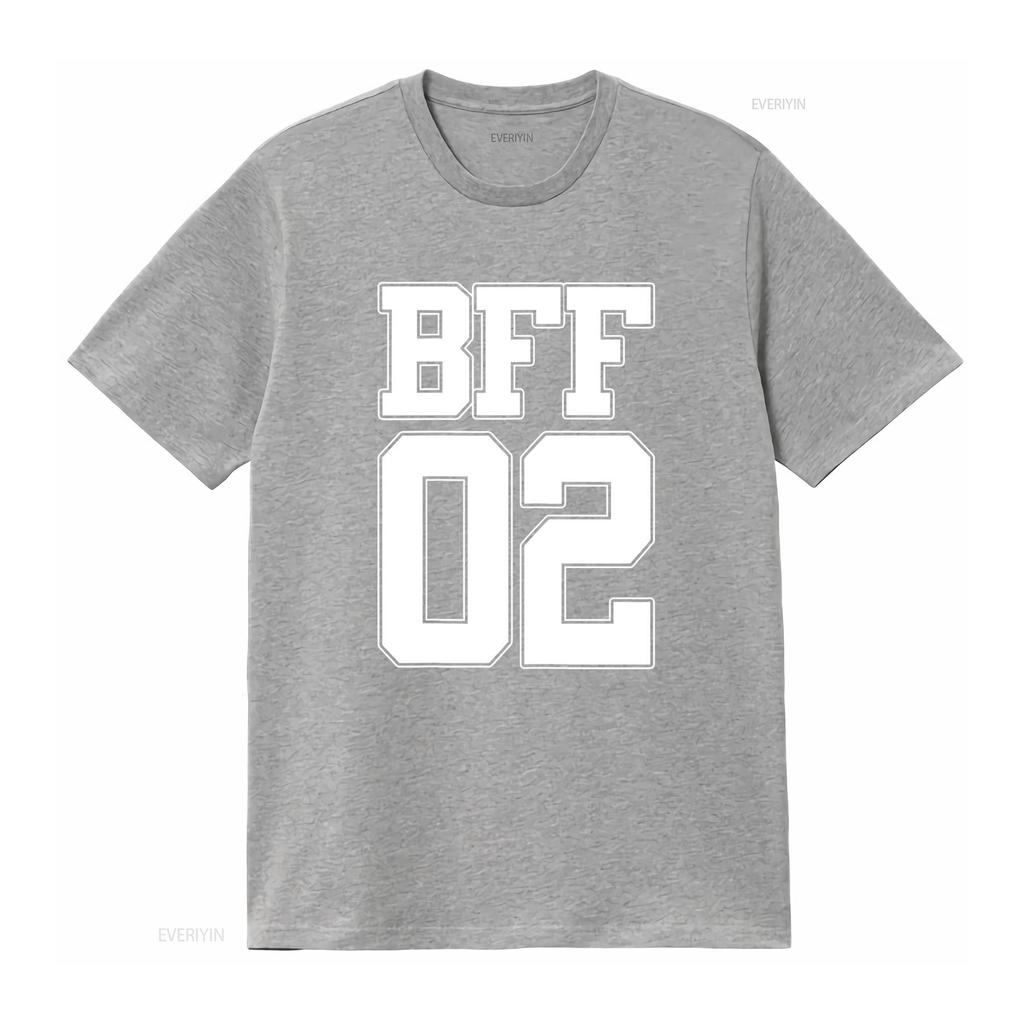 BFF 02 Парная футболка для лучших друзей Футболка на День дружбы для лучшей подруги/друга винтажная Стильная с графическим принтом Дышащая Повседневная мужская