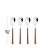 4/12/16Pcs Cutlery Set Chopsticks Knives Forks Spoons Tableware Set with Imitation Wooden Handle Korean Japanese Dinnerware Set