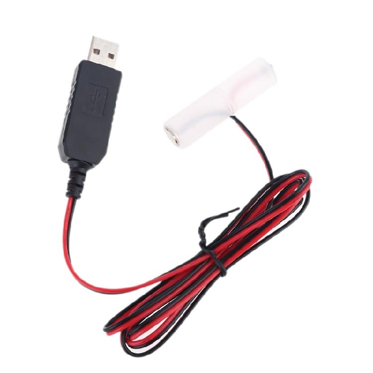 Кабель-заменитель батареек AA с преобразователем Type-C, USB или Type-C вход 5V2A