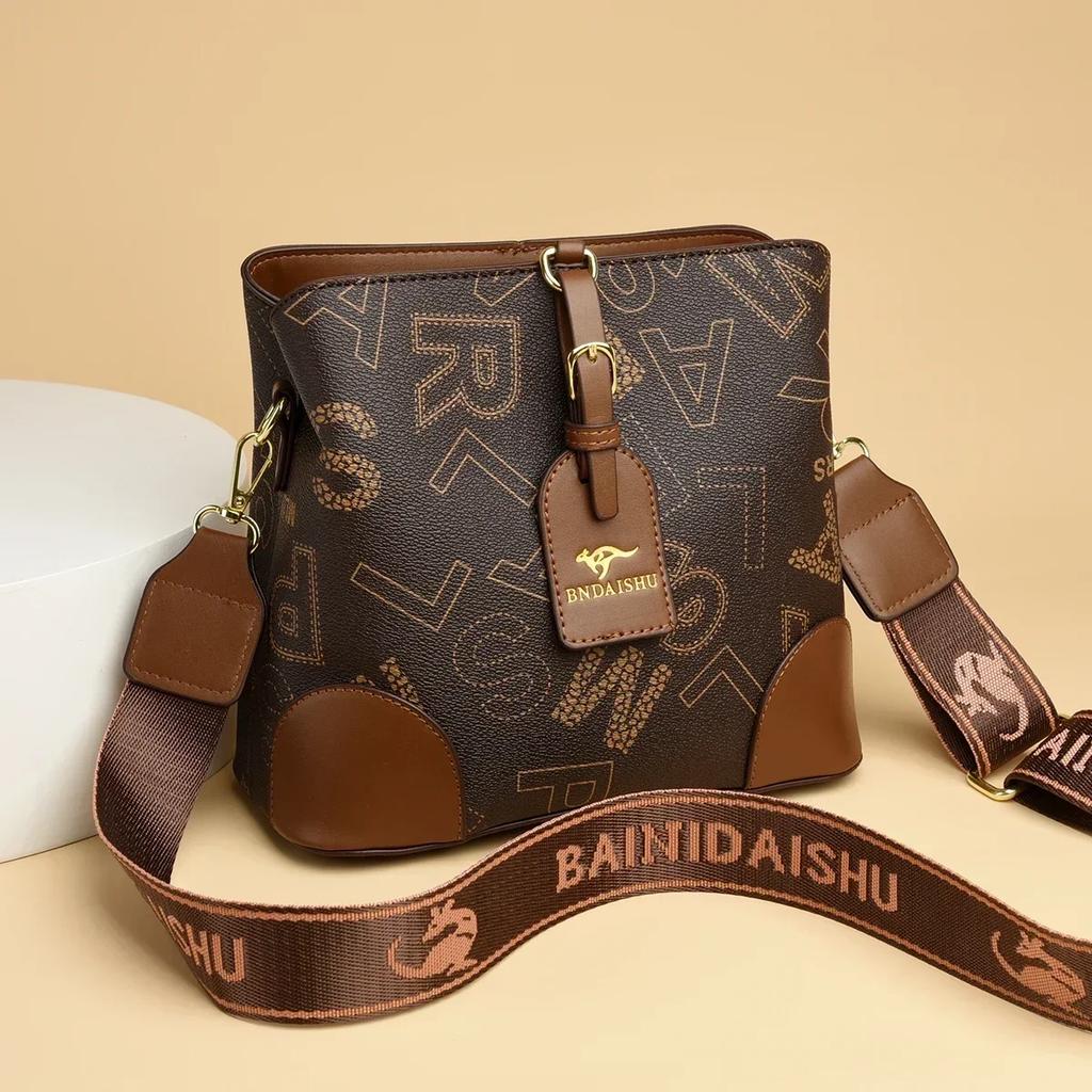 Универсальная женская сумка-ведро для воды, напечатанная наплечная сумка в стиле ретро, классическая сумка через плечо