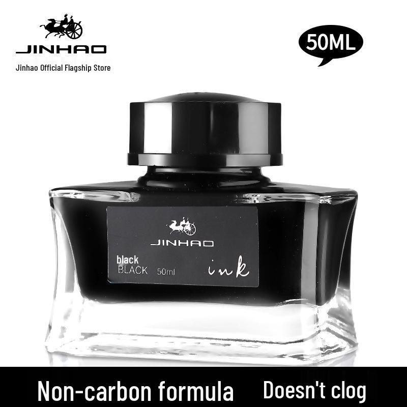 Чернила для перьевой ручки Jinhao Non-Carbon Black – Плавная подача, без засоров – Идеально для бизнеса, офиса, студентов, мужчин и женщин.