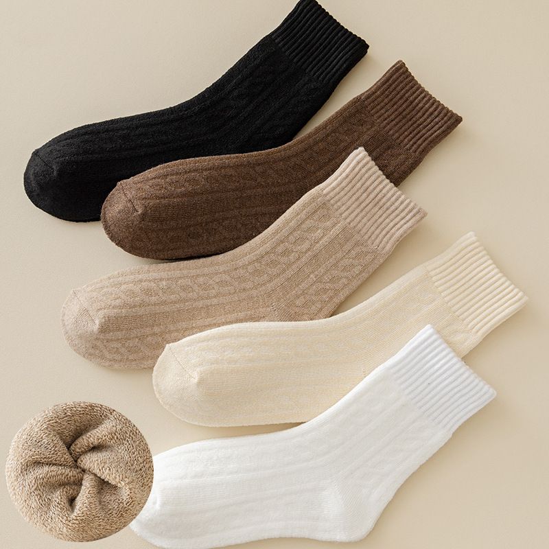 5 Pairs of Warm Socks, Autumn and Winter Snow Socks, Women's Socks
