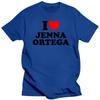 Футболка I Love Jenna Ortega, летние футболки с круглым вырезом и коротким рукавом в стиле хип-хоп, мужская мода, повседневные футболки больших размеров, европейские размеры, уличная одежда