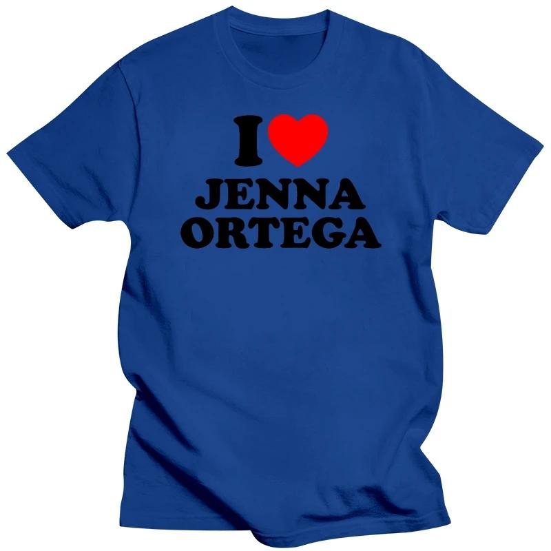 Футболка I Love Jenna Ortega, летние футболки с круглым вырезом и коротким рукавом в стиле хип-хоп, мужская мода, повседневные футболки больших размеров, европейские размеры, уличная одежда