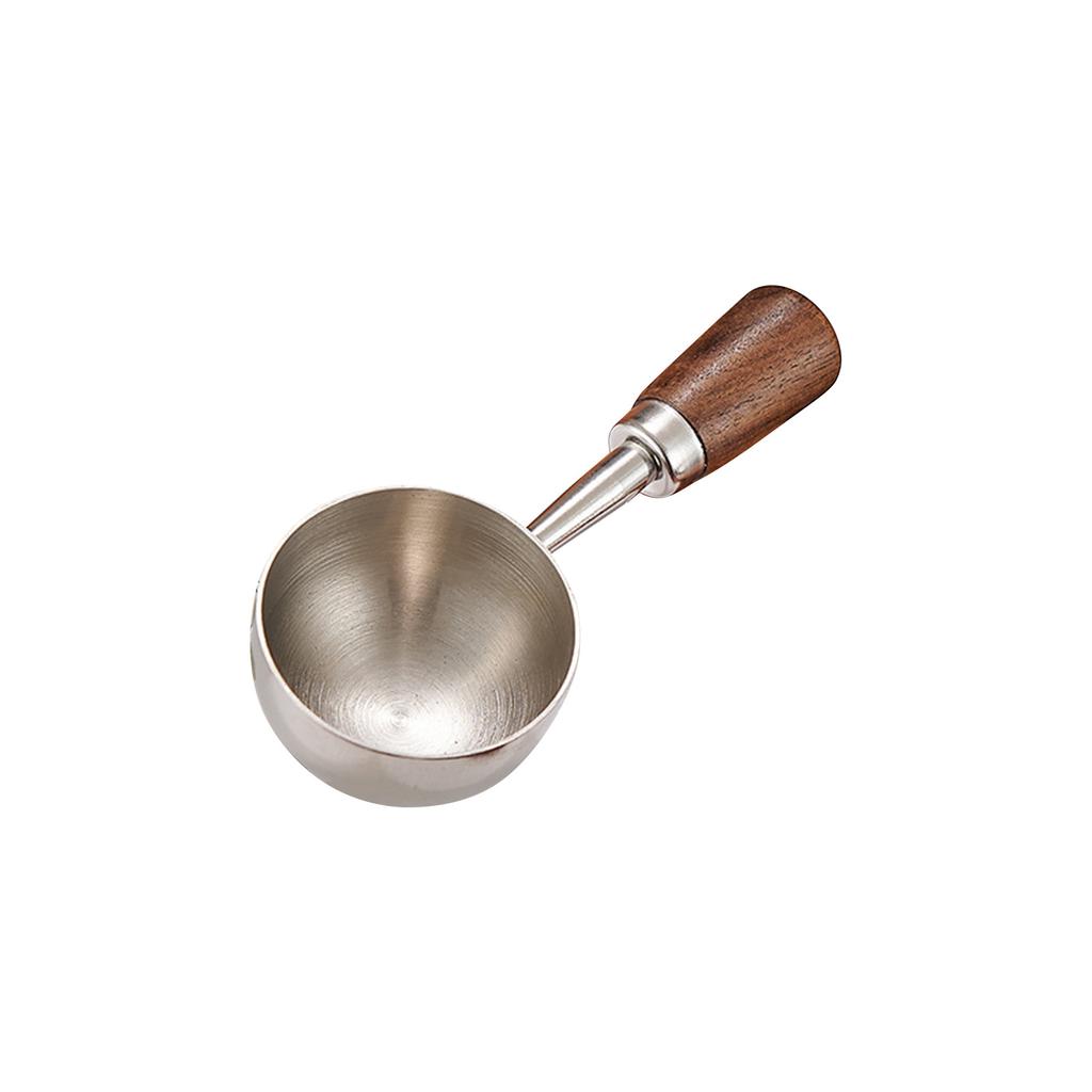 Coffee Ground 2-Tablespoon Measuring Scoop-Spoon - 2Tbsp | 304 Stainless Steel | Black Walnut Handle