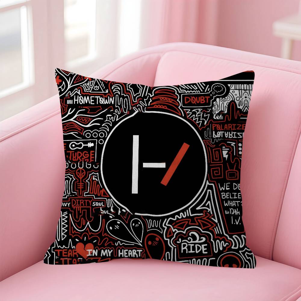 Popular TTwenty One Pilot Band Pillowcase toon Gift Cushion Cover Bedroom Home Sofa Chair Seat Decor pillow case