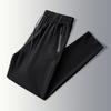 Men's Breathable Drawstring Trousers Solid Color Pants Casual Comfortable Trousers