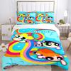 Custom Textile Power Puff Girls Bedding 3 Piece Set HD Print Duvet Cover Pillowcases for Teens Adult Bedroom Decoration