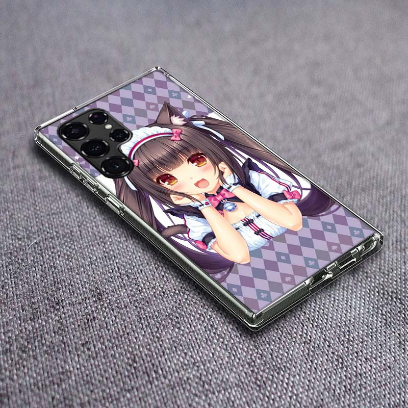 Чехол для телефона Chocola Nekopara для Samsung Galaxy S24 S23 S21 S20 FE S22 S26 Ultra S25 Edge S10 Plus Прозрачный ТПУ Чехол Оболочка