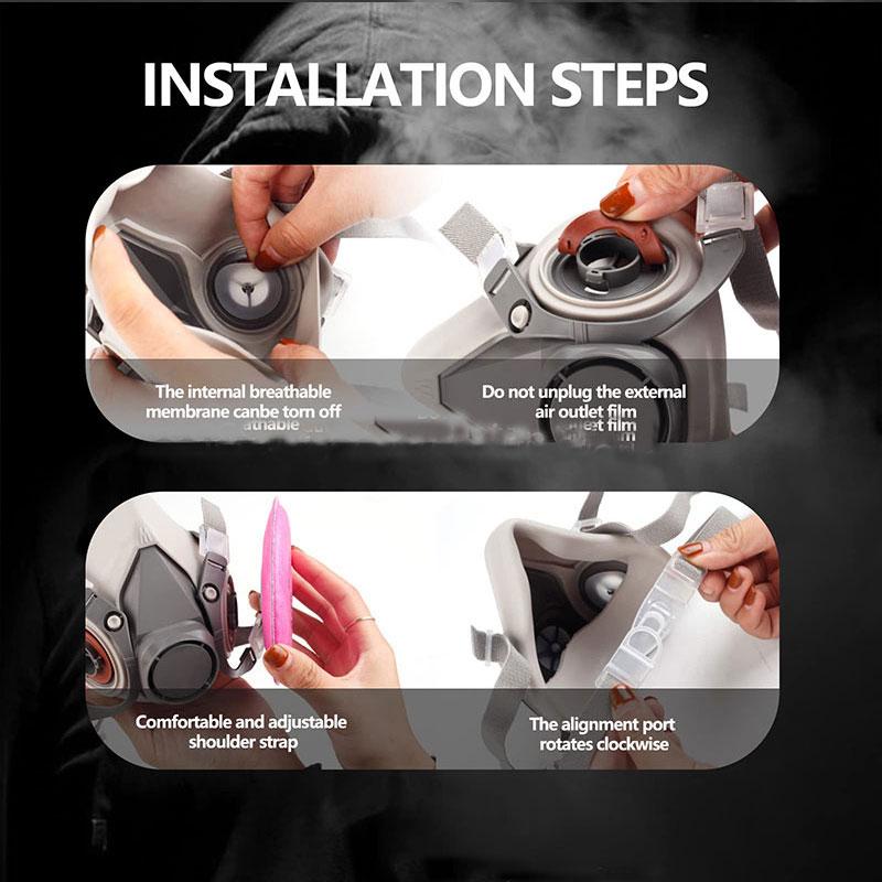 7502 Респираторная маска Защитная маска Промышленная окраска Спрей Пыль Противогаз с 501 5N11 6001CN Химическая полумаска для лица