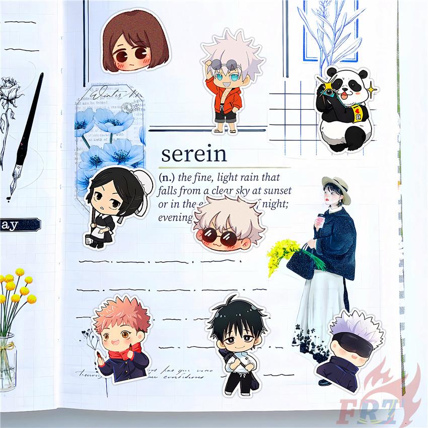 100Pcs/Set Q Jujutsu Kaisen Mini Diary Manual Stickers DIY Scrapbooks Album Decor Decals Stickers