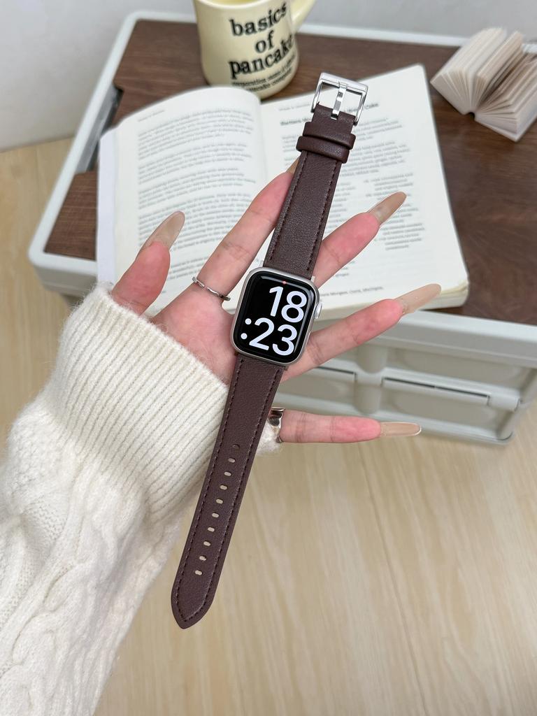 Красивая кожаная петля Для ремешка Apple Watch женские Серия Ultra 11/10/9/8/7/6 38мм 40мм 41мм 42мм 44мм 45мм 46мм Ремешок