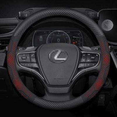 Для GS300h ES300h ES330 ES350 NX300h IS300 RX300 IS250 CT200h Карбоновое волокно Замша Чехол на руль автомобиля Автоаксессуары