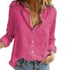 YYFS Женские модные повседневные весенне-осенние однотонные рубашки-поло с длинным рукавом и принтом, блузки и рубашки