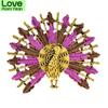 Enamel Peacock Brooches For Women Bird Brooch Pin Vintage Fashion Animal Jewelry Coat Cloth Accessories High Quality