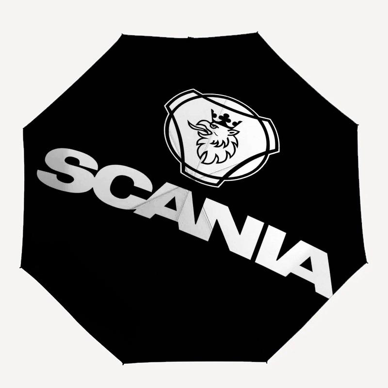 1 шт. Автоматический складной зонт Scania, Ветрозащитный купол, Кнопка автоматического открытия/закрытия 10169