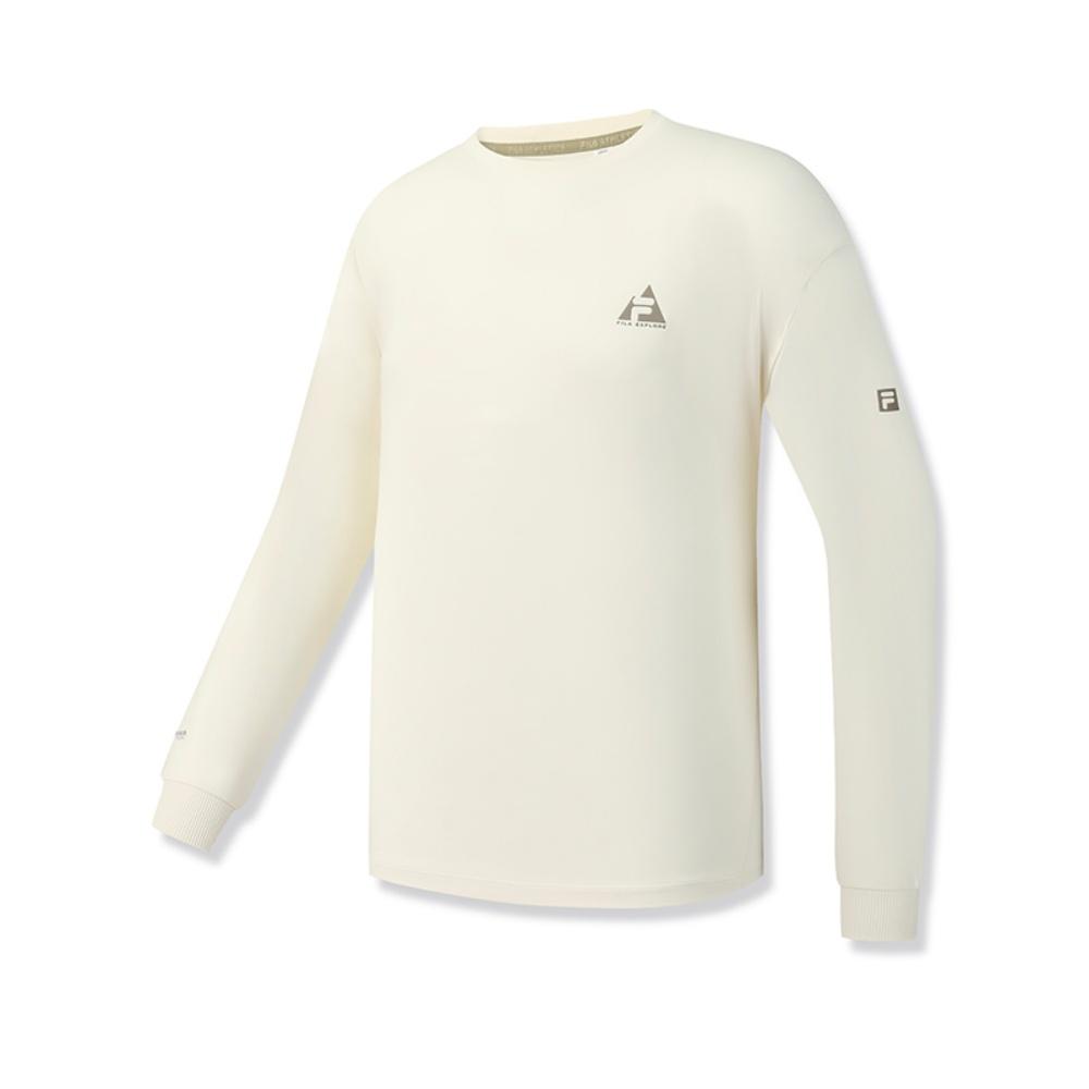 Fila Explorer Мода Повседневный Спорт На Открытом Воздухе Универсальный Удобный Мягкая Текстура Вязаный Свободного Кроя Футболка с Длинным Рукавом Мужские Топы A11M547208FIV