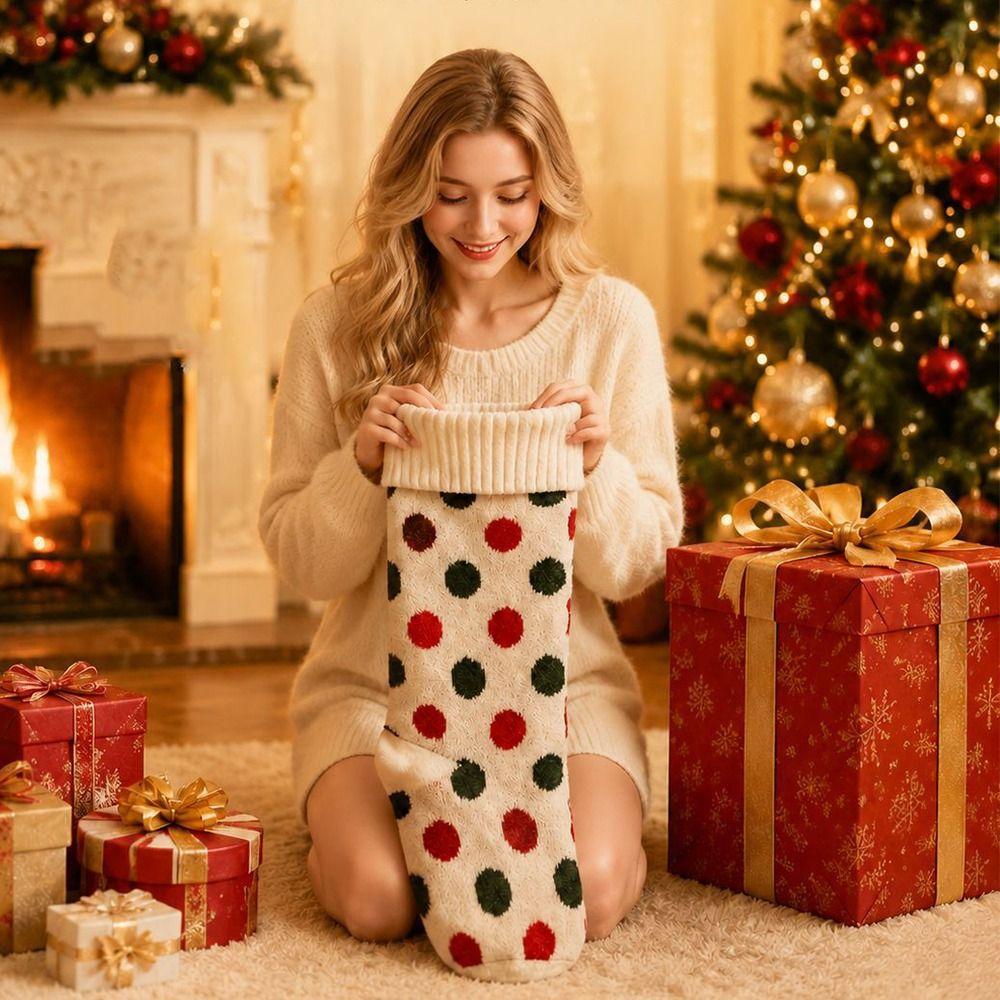 Large Capacity Christmas Gift Sock Hanging Candy Bag Creative Christmas Hanging Sock Wall Display