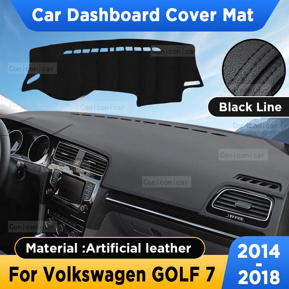 For Volkswagen GOLF 7 2014-2018 Car Dashboard Cover Mat Sun Shade Pad Artificial Leather Rug Panel Mat Carpets Accessories