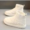 New Solid Color Snow Boots 2024 Winter Height Increasing Versatile Casual Fashion Cotton Shoes Women's Velvet Shoes