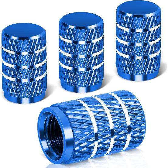 4PCS Tire Valve Stem Caps for Tesla Model Y X S 3, Aluminum Alloy Valve Stem Cap Universal Stem Covers Accessory(Corrosion Resistant Black)