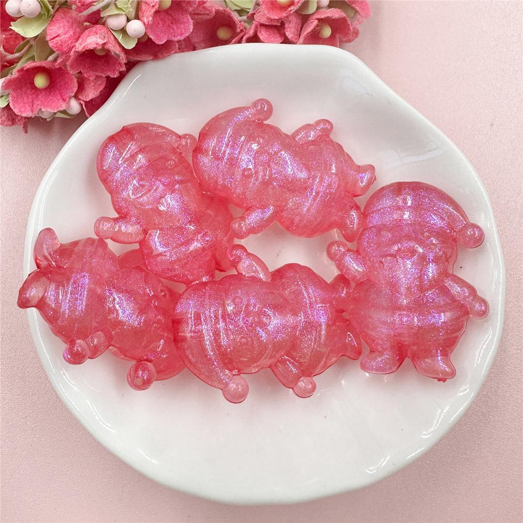 Home Party Supplies Beads Jewelry 5pcs 25*30mm DIY Jewelry Accessories Dwarfs Transparent Christmas For Bracelet Earring Making UV Colorful Acrylic