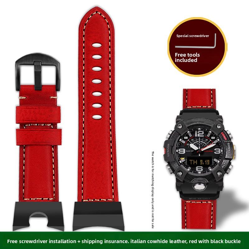 Ретро матовый ремешок для часов из коровьей кожи Для Casio G-SHOCK 5594 GG-B100 GG-B100-1A/1A3/1A9 мужской Натуральная кожаный ремешок для часов Наручный браслет
