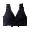 Women Bra Push Up Padded Wireless Shockproof Solid Color Lace Anti-sagging Soft Elastic Sport
