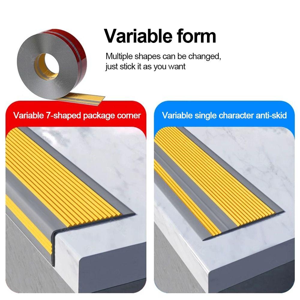 Self-adhesive Stair Anti-Slip Tape L-Shaped Anti-Slip Edging Stair Edge Trim  Indoor And Outdoor