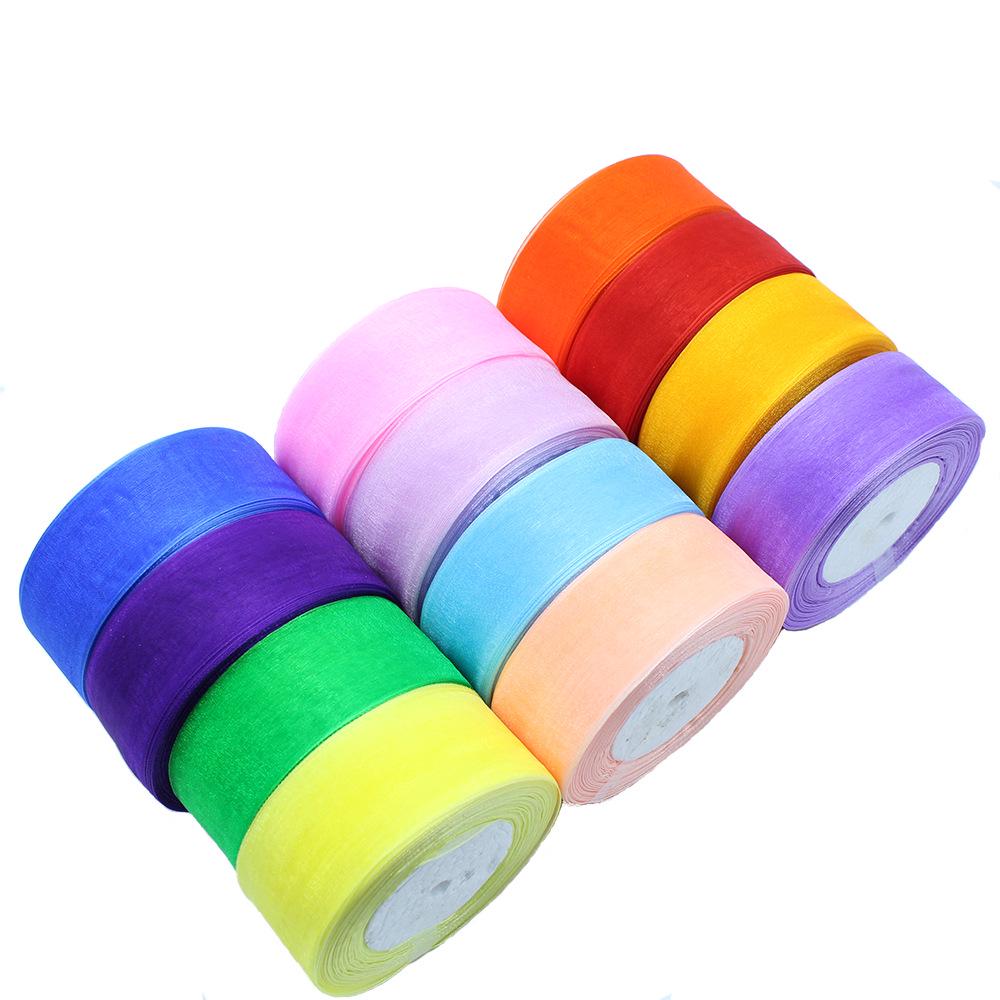 3.8/4 см прозрачная лента из органзы Snow для упаковки рождественских подарков